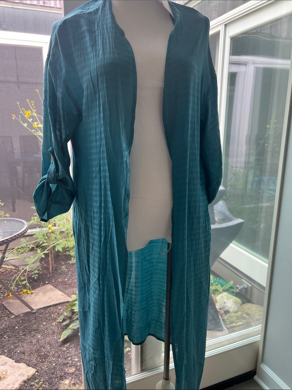 NWT Women’s Teal Lightweight Cover-Up Kimono/ Duster Jaket - Small